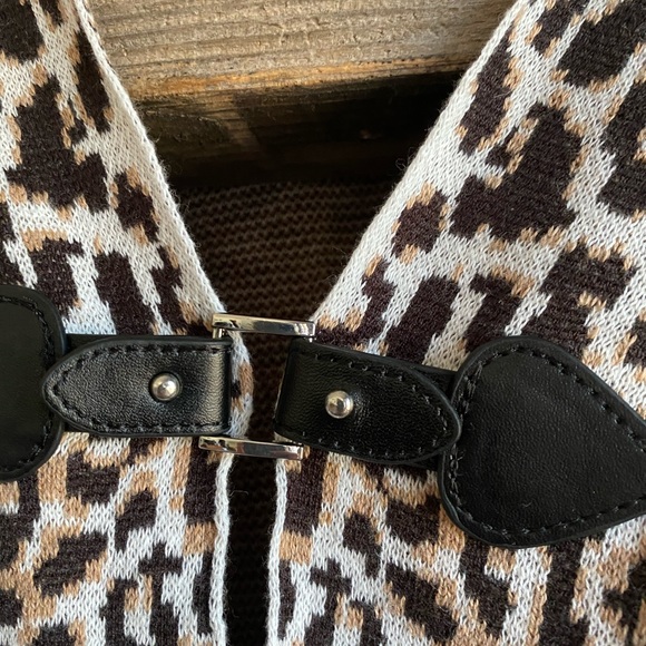 Leopard cardigan poncho - Picture 2 of 4